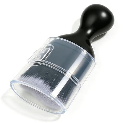 Car Interior Detailing Brush, Soft Bristle Car Interior Cleaning Tool, Auto Air Conditioning Outlet Cleaning Brush, Dusting Brush for Panel Air Vent Dashboard Leather (Black White with Cap) - color: Black White With Cap