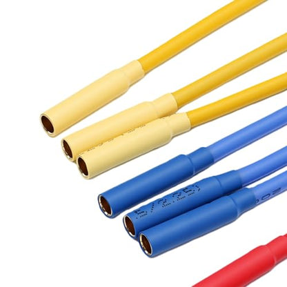 Generic ESC Extension Cable, 14AWG Silicone ESC Wire with 4.0mm Banana Female Connector, 9 Pack 120mm for RC Cars Boats Brushless Motor Setup