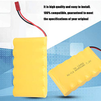 JERYS RC Car Battery, 7.2V 400MAH 2PCS RC Car Accessories for Outdoor