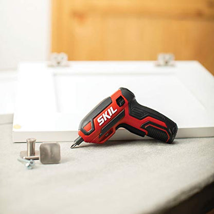 SKIL Rechargeable 4V Cordless Screwdriver Includes 9pcs Bit, 1pc Bit Holder, USB Charging Cable - SD561801 - style: 4V Screwdriver_9pc Set