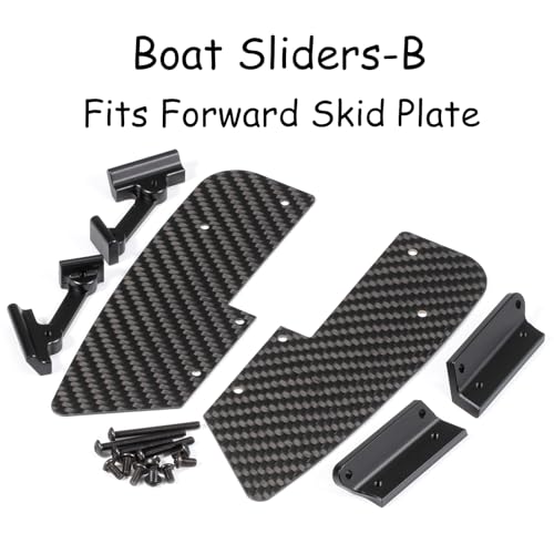 Carbon Fiber Boat Sliders Standard Sliders ESC Tray for RC Crawler 1/10 LCG Chassis Rails Power Wagon Cab Gspeed V3 V4 FS G-Shot (Boat Sliders B)