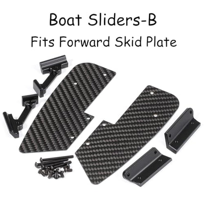 Carbon Fiber Boat Sliders Standard Sliders ESC Tray for RC Crawler 1/10 LCG Chassis Rails Power Wagon Cab Gspeed V3 V4 FS G-Shot (Boat Sliders B)