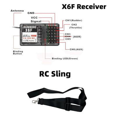 X4 RC Radio Transmitter and Receiver P6F, 4 Channel Rc Receiver and Transmitter Rc Car Remote and Receiver for RC Cars Boats Tanks