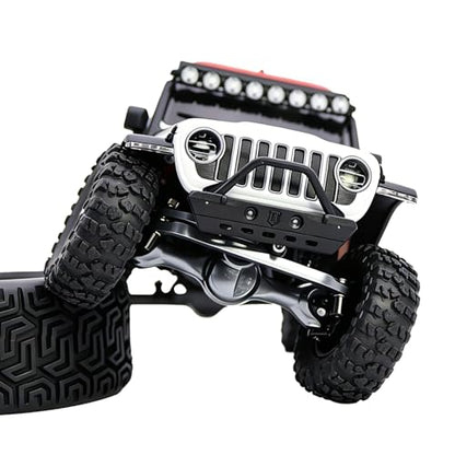 Aluminum Front Rear Axles Set Assembly with Steering Link Brass Steering Knuckles CVD for Axial SCX30 Bronco Wrangler K10 1/30 RC Crawler Car ﻿ (Titanium) - color: Titanium