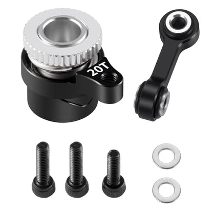 20T Aluminum Servo Saver Arm Set for ARRMA 1/18 Granite 1/16 Mojave | 1/14 Typhon GROM 1/12 Losi Nas-car RC Car Upgrade - style: 20T Servo Saver Set