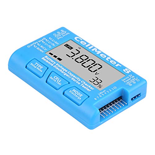 Lipo Battery Checker RC CellMeter,8 Digital Battery Capacity Voltage Checker Meter LiPo Li lon NiMH RC CellMeter