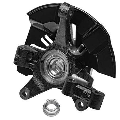 Detroit Axle - FWD Front Steering Knuckles w/Hub + Rear Wheel Hub Bearings | Replacement for 2007-2012 Mazda CX-7 - size: 4UW50455/Kit