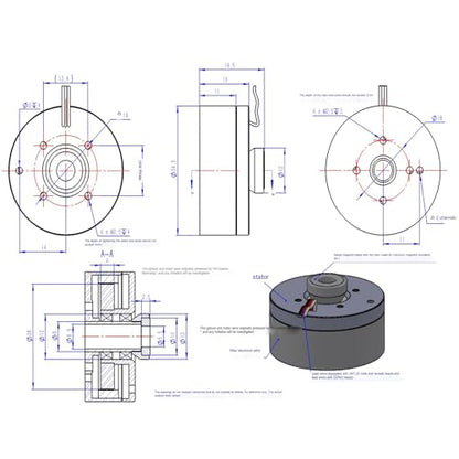 2804 Brushless Outrunner Hollow Shaft DC Motor Kit with AS5600 Magnetic Encoder & SimpleFOC Mini Driver Board for Gimbal Drones | Brushless DC Outrunner with Hollow Shaft, 300 g·cm Torque, SimpleFOC Mini Driver for Gimbal Drones