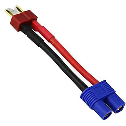 4pcs RC LiPo Battery Connector Adapter Compatible with EC3 to T Male Female Connectors ESC Charger(2 Pairs)