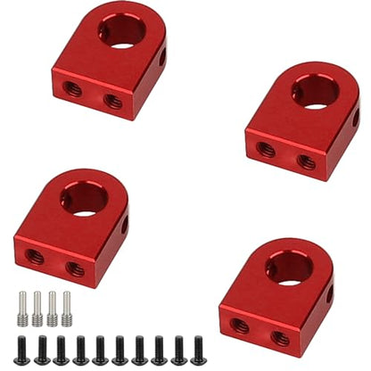 4PCS Body Post Mount CNC Aluminum for Axial SCX10 PRO 1/10 RC Crawler Upgrade,8G (Red) - color: Red