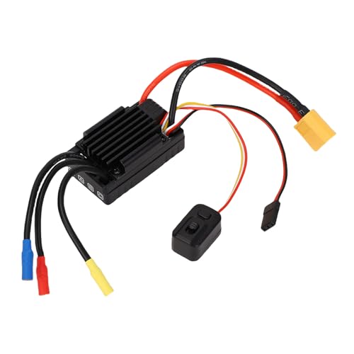 Brushless ESC, 35A with Proportional Brake 4 Level Force 8 Level Drag Brake 9 Step Acceleration RC ESC Brushless Motor Speed Controller with 5.85V 3A BEC