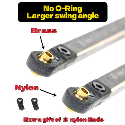 High Clearance 4 Links Set for SCX24 GX 470, Brass Links Set, ONLY Rear, 4Pcs, Black - size: GX470 Rear