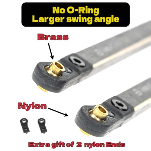 High Clearance 4 Links Set for SCX24 Bronco, C10, Wrangler JLU, 4Runner, Brass Links Set, ONLY Front, 4Pcs, Black - size: C10 Front