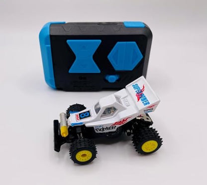 Mini RC Buggy Off-Road 1:64 Scale Upgraded 2.4G 5-Channel 7CM RC Radio Wireless Remote Control Car Coke Can Micro Racing Pocket Portable Truck for Multi-Users (White) - color: White-buggy