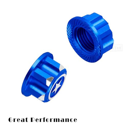 RC Aluminum RC 17mm Hex Wheel Nut Upgrades Part for X-Maxx Summit E-Revo E-Maxx 1/8 RC Monster Buggy car,Alloy Dustproof Anti-Skid Mount Cap,Navy Blue - color: Navy Blue - Upgrades