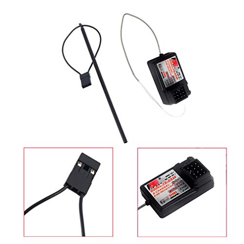 2Pcs Flysky FS-GR3E Receiver, Long Range 2.4G 3CH Receiver for FS-GT2 FS-GT2B FS-GT3B FS-GT3C FZ-IT4S RC Car Boat Transmitter