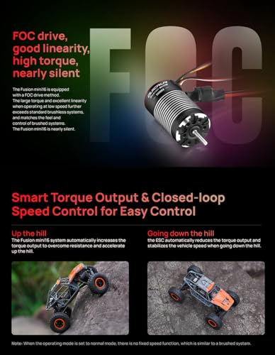 2-3S 30A Fusion Mini16 3000KV Sensored Brushless Waterproof Motor 2-in-1 Motor for 1/16 1/18 RC Climbing Car Crawler