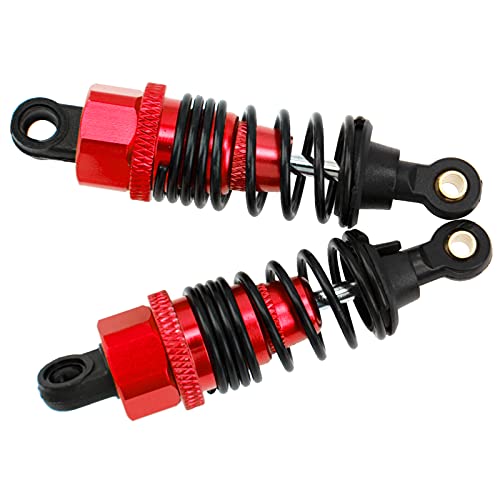 ShareGoo 4Pack Adjustable Shock Absorber Damper 68mm 102004 Compatible with HPI HSP Traxxas Losi Axial Tamiya Lightning EP 1/10 On-Road Drift Car (Red) - color: Red