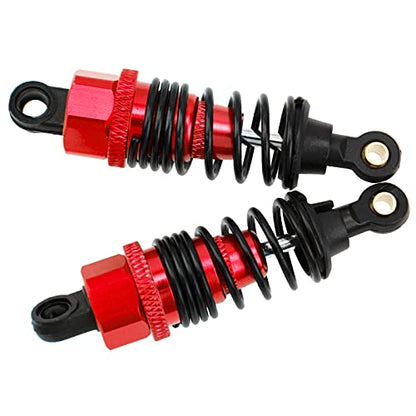 ShareGoo 4Pack Adjustable Shock Absorber Damper 68mm 102004 Compatible with HPI HSP Traxxas Losi Axial Tamiya Lightning EP 1/10 On-Road Drift Car (Red) - color: Red