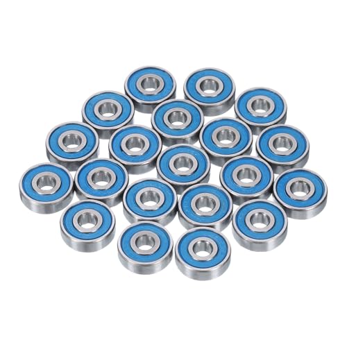 uxcell 20pcs 625-2RS Miniature Deep Groove Ball Bearings 5x16x5mm Double Sealed Bearings (Blue) for Electric Motor, Home Appliances, Machinery, P6 (ABEC 3) - color: Blue, size: 625-2RS