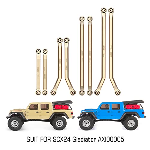 INJORA Brass High Clearance 4 Link Set for 1/24 SCX24 Gladiator Power Wagon - color: Brass