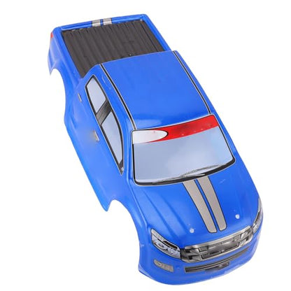 Drfeify 1/10 RC Car Shell, PVC Remote Control Truck Body Shell Cover Spare Part for 26cm Wheelbase (Blue) - color: Blue