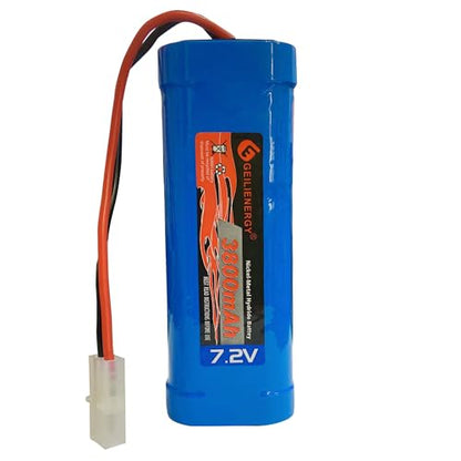 7.2V 3800mAh RC Battery with Tamiya Connector (2 Pack 7.2V 3800mAh RC Battery) - color: 2 PACK 7.2V 3800mAh RC BATTERY