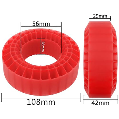 4Pcs Vgoohobby Silicone Rubber Insert Foam 1.9 Tire Inserts Foam Fit for 1.9 Crawler Tires Compatible with SCX10 TRX4 1/10 RC Crawler Car (Red) - color: Red