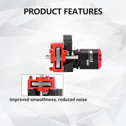 SCX24 Motor and Transmission for Axial SCX24 Upgrades 1/24 RC Crawler | with Hobbywing QUICRUN Outer-1621SL 3500KV Brushless Motor Upgrade - style: scx24 motor
