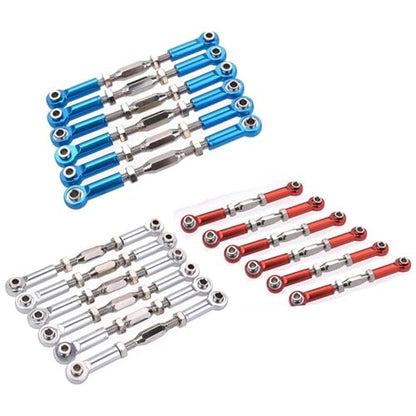 Purple Aluminum Turnbuckle Rod Steering Linkage 6Pcs 71-86mm Compatible with 1/10 Scale RC Trucks