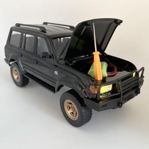 WPL D54 RC Truck 4x4 Off Road Drift RC Car 1/16 Scale RTR LC80 Style | Remote Control Truck 280 Brushed Motor Full Proportional Upgraded Chassis Spare Drift Tires Hobby Toy for Adult