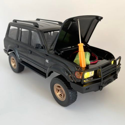 WPL D54 RC Truck 4x4 Off Road Drift RC Car 1/16 Scale RTR LC80 Style | Remote Control Truck 280 Brushed Motor Full Proportional Upgraded Chassis Spare Drift Tires Hobby Toy for Adult