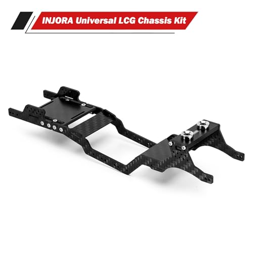 INJORA Carbon Fiber Universal LCG Chassis Kit for Axial SCX24 Upgrade