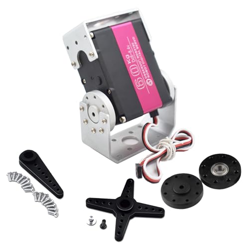 60KG Digital RC Servo 1/5 RDS5160 High Torque Stainless Steel Full Metal Gear Large Dual Shafts Steering Servo Motor with U Mount Brackets for 1/5 Baja RC Car Crawler Buggy Truck Robot 270°