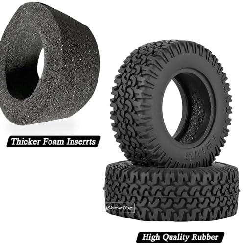 1.55 Inch Aluminum Alloy Beadlock Wheel and Tires for Tamiya AX90069 D90 TF2 CC01 CC02 1/10 RC Crawler Car,1.55 Beadlock Tires RC Rims,Soft Rubber All Terrain Tyre Metal Rims,Navy Blue - color: Navy Blue(4pcs)