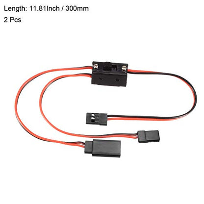 uxcell RC Products 3 Way On/Off Servo Wire Switch 2pcs | for JR Futaba Charge Cord