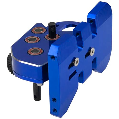 ShareGoo Aluminum 2Low Gearbox Middle Transmission w/Overdrive Gear for LCG Chassis Compatible with Axial SCX10 II III 90046 Capra TRX4 1/10 RC Crawler (Blue) - color: Blue