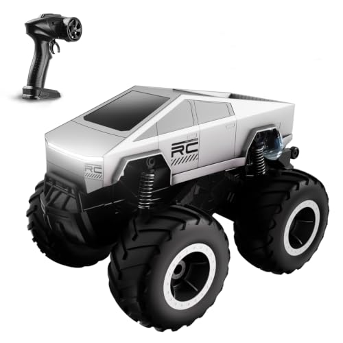 STEMTRON 1:16 Waterproof Cyber Truck Amphibious RC Car 4WD for Water & Land | Remote Control Cars 2.4GHz All Terrain 360° Rotatable,monster truck toys Gifts for Kids Boys Girls