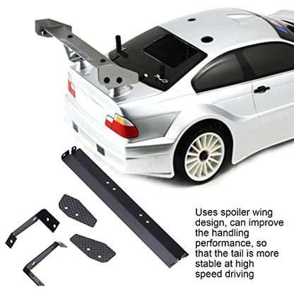 RC Rear Spoiler Wing, Aluminum Alloy RC Car Rear Wing Mounting Set for 1/10 RC Spoiler