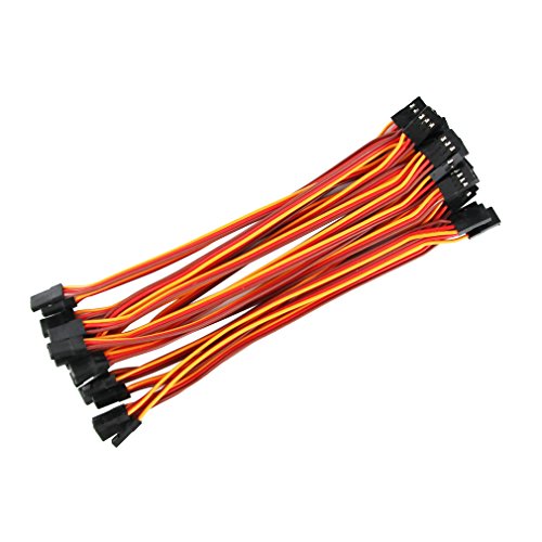 20pcs 5.90inch 22awg 60 Cores Male to Male Lead Plug Servo Extension Wire Cable Line for RC Model Aircraft Stranded Futaba JR