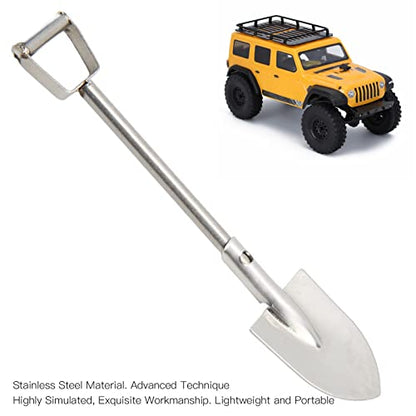 RC Car Metal Shovel Tool, 3.1 x 0.7 Inch Decorative Accessory Compatible with SCX24 1/24 1/18 Scale Remote Control Cars
