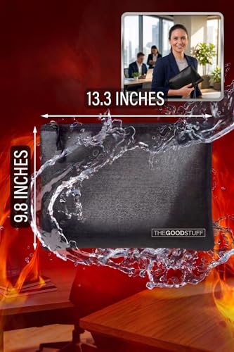 Fireproof Document Pouch (10"x13") - Protect Cash and Papers from Fire | 2000°F Rated - Zippered Water-Resistant Storage for Passports, Certificates, Money and Important Documents - style: Cash Bag