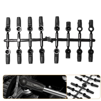 M3 Nylon Ball Joint Rod End Caps, Tie Rod End Connector Caps 4.8mm 5mm for 1/10 RC Car, Compatible with 3Racing Sakura S XI XIS CS D4 D5 Ultimate Advance