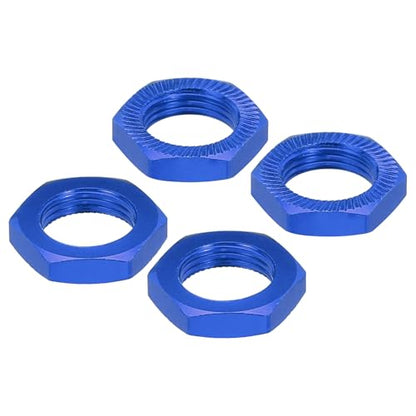 MECCANIXITY Aluminum 17mm RC Wheel Nut Thread M12x1.0mm Hex Wheel Nuts RC Wheel Nut for 1/8 RC Model Car Trucks Off Road Car Upgraded Parts Pack of 4(Deep Blue) - color: Deep Blue