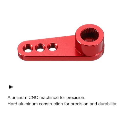 MECCANIXITY Metal 25T 25 Teeth Steering Servo Single Arm Horn Red for DIY RC Car/Boat/Airplane Boat Accessories - color: Red