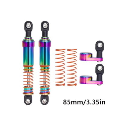 RC Models Parts For LCG Cheater Rigs For SCX10 For TRX4 For Capra VS4-10 1/10 RC Crawler 2Pcs Aluminum Big Bore Shocks Oil Damper With Offset Shock Cap(85mm) - size: 85mm