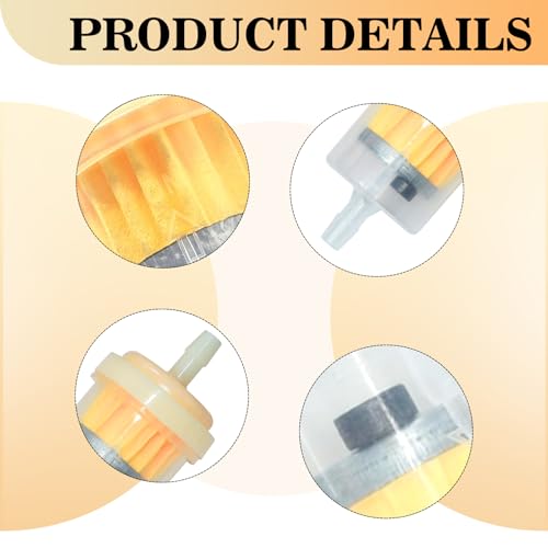 10PCS Gas Inline Fuel Filters with Magnet, Compatible with motorcycles, ATVs, quad bikes, go-karts, scooters, generator sets and similar equipment, 3/16 Inch Inline Fuel Filter