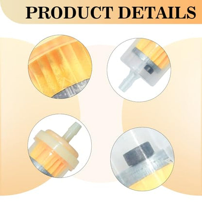 10PCS Gas Inline Fuel Filters with Magnet, Compatible with motorcycles, ATVs, quad bikes, go-karts, scooters, generator sets and similar equipment, 3/16 Inch Inline Fuel Filter