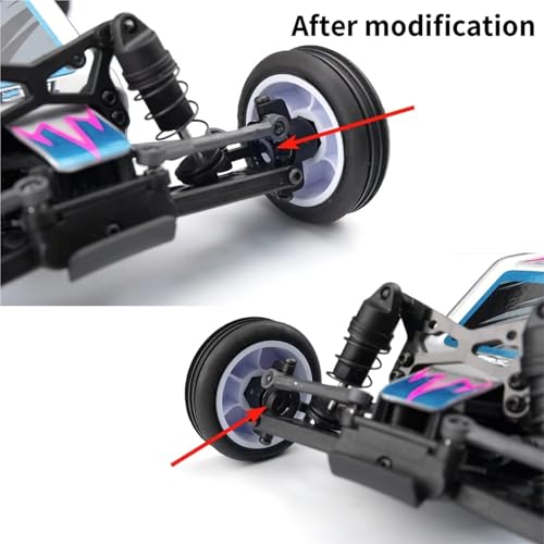 RC Car Accessories for Losi Micro-B 1/24 2Pcs Aluminum Alloy Caster Blocks RC for Buggy Truck Model Upgrade Parts