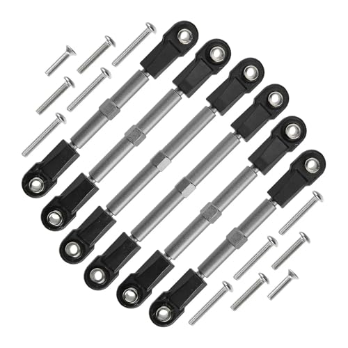 for Traxxas for Slash/Rustler/Hoss/Stampede/Bandit 2WD/4X4 1/10 Adjustable Aluminum Turnbuckles Camber Links W/Rod Ends Rc Parts - color: Gray
